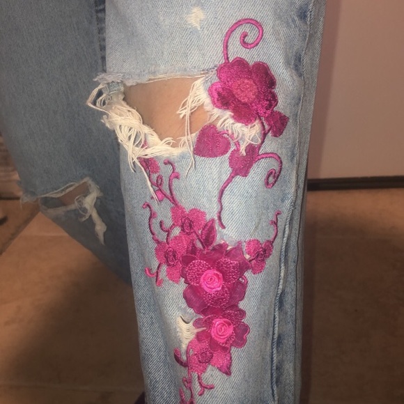 Patched Mom Jeans - Picture 2 of 4